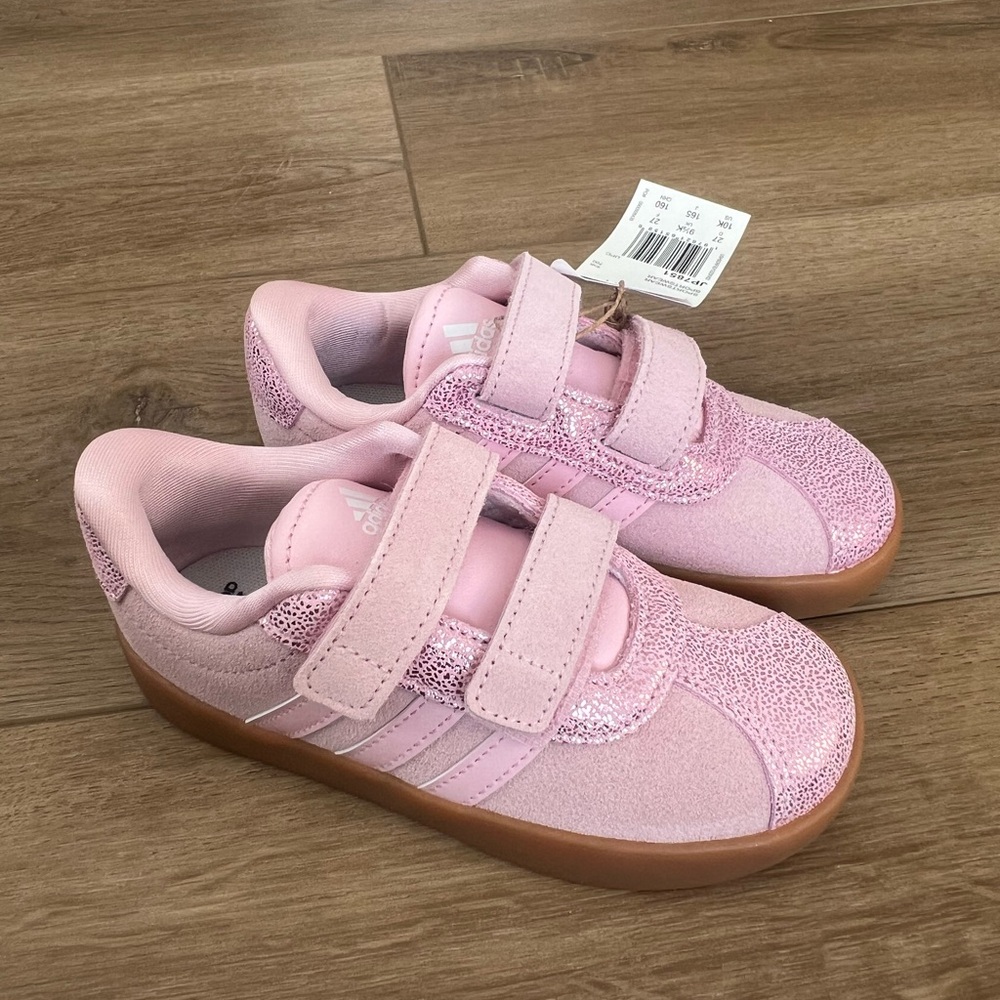 Adidas Kids Glittery Pink Sneakers